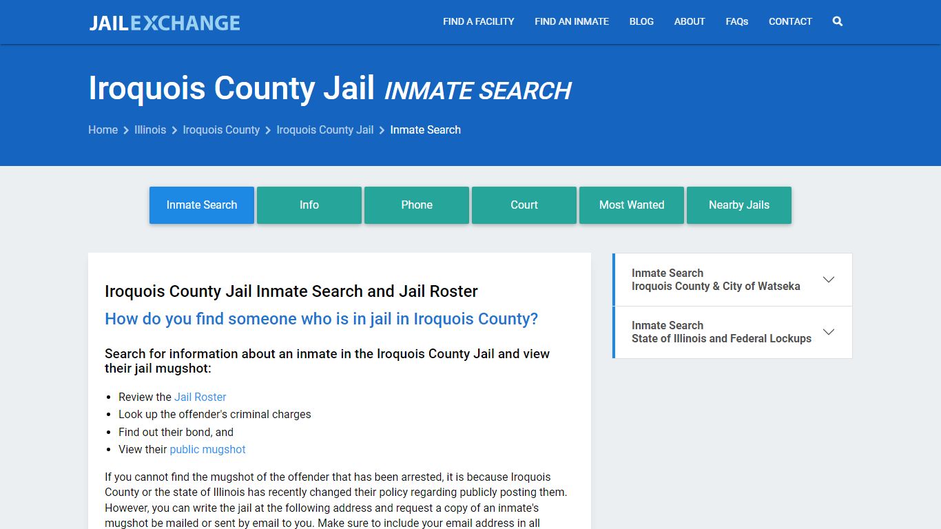 Inmate Search: Roster & Mugshots - Iroquois County Jail, IL